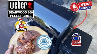 Weber Searwood Pellet Grill! / Roasted Chicken!