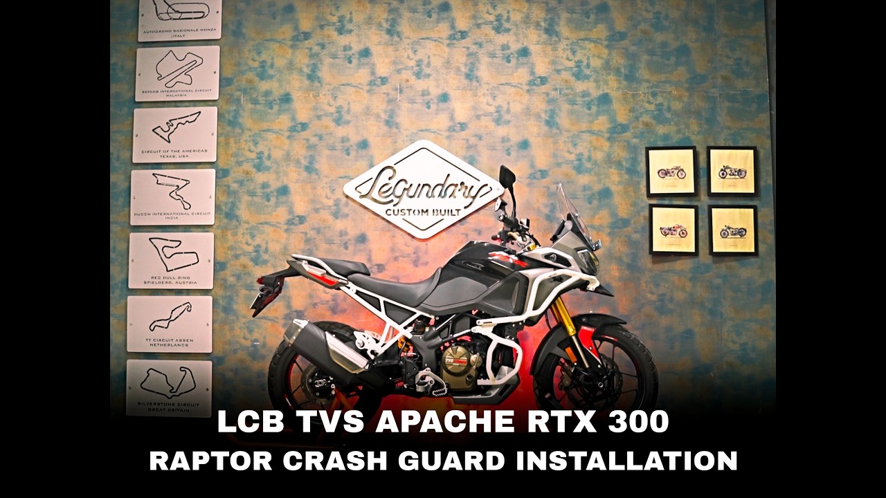 Legundary Raptor Crash Guard installation on TVS Apache RTX 300