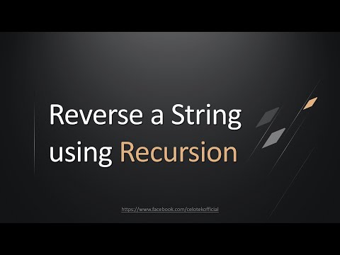 Reverse A String Using Recursion Recursion Celotek