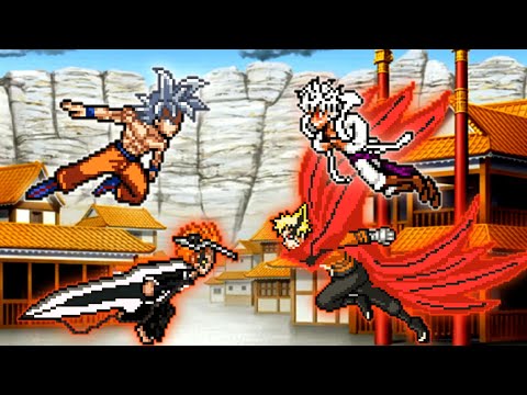 Ichigo TYBW V3 OP Edit & Goku MUI OP VS Naruto Baryon Mode V3 OP & Luffy Gear 5 V2 OP in #mugenjus