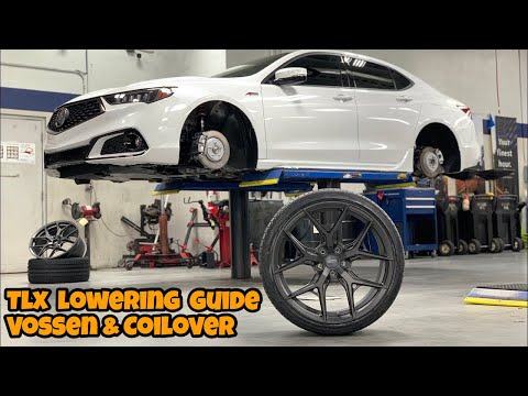 AHC Shop Hours - Acura TLX A-Spec Lowering Guide with RS-R Coilover kit and Vossen Staggered HF-5