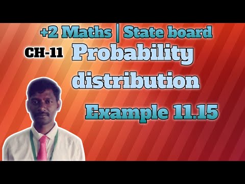 12th Mathematics Chapter-11 Probability Distribution Example 11.15