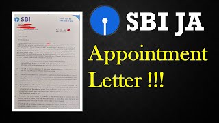 SBI JA 2020 Appointment Letter Received!!!!!!!