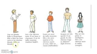 Describing physical appearance; French 1010 p66