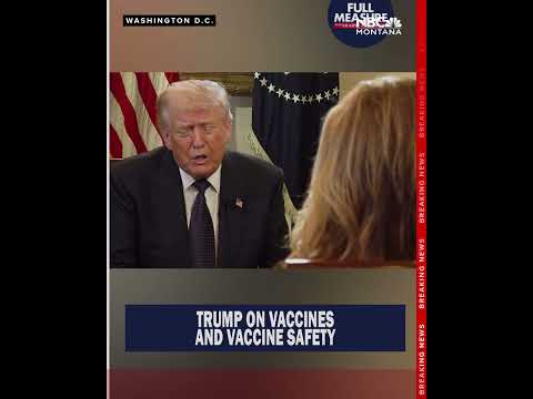 President Donald Trump speaks on vaccines and vaccine safety