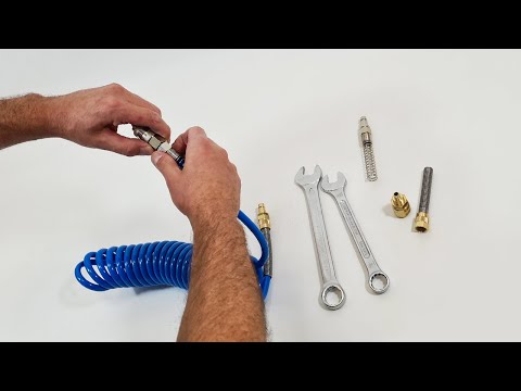 Replacing the quick connector in the spiral hose