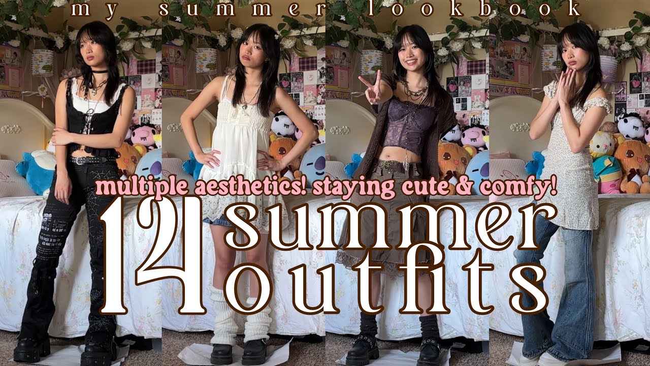 SUMMER LOOKBOOK 🌷: 14 outfits to beat the heat (multiple aesthetics, cute & trendy styles)