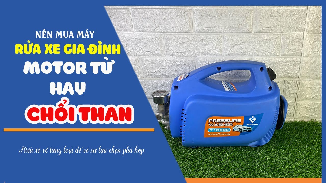 Nên mua máy rửa xe gia đình motor từ hay motor chổi than? 4