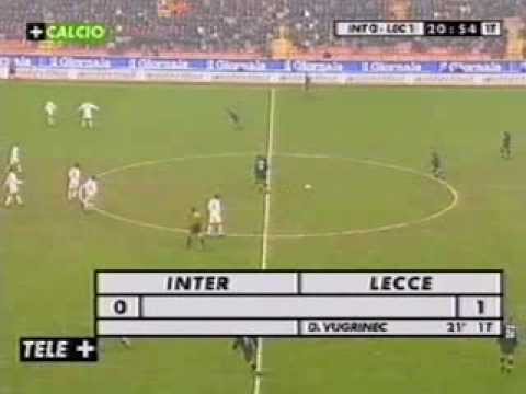 Lo storico gol di Davor Vugrinec in Inter-LECCE 0 a 1 del 12 novembre 2000