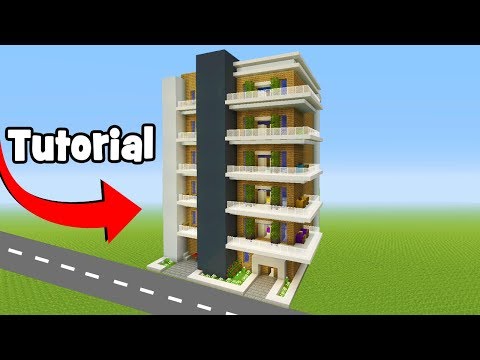 Minecraft Tutorial: How To Make A Modern Apartment Building "City Tutorial"