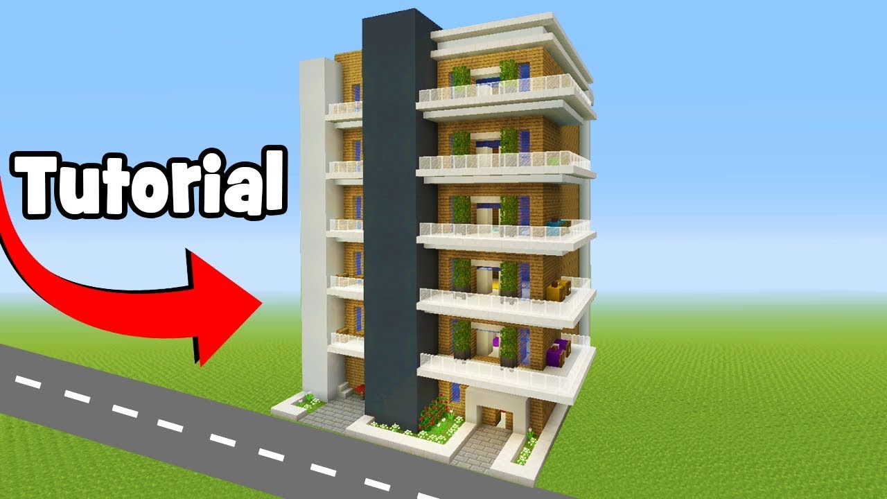 Minecraft Tutorial: How To Make A Modern Apartment Building 
