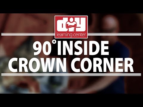 How to cut an inside 90 degree crown molding corner