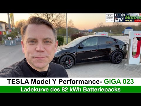 TESLA Model Y Performance GIGA23 - Die Ladekurve des Berliner 2170 Batterypacks