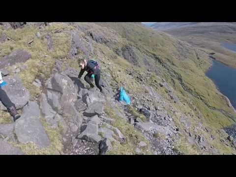 Climbing Carrauntoohil by Brother O'Sheas Gully
