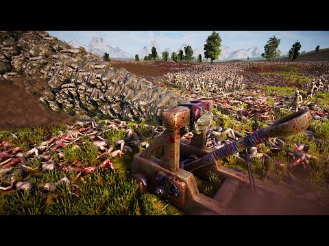 6,000,000 RPM Full-Auto Catapult VS 8 MILLION ZOMBIES - Ultimate Epic Battle Simulator UEBS 2