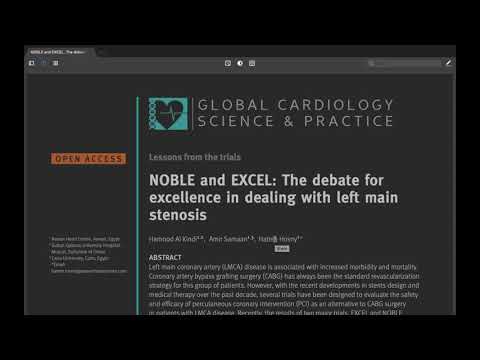 NOBEL vs EXCEL Trial, Comparing PCI or CABG for Left Main Coronary Disease