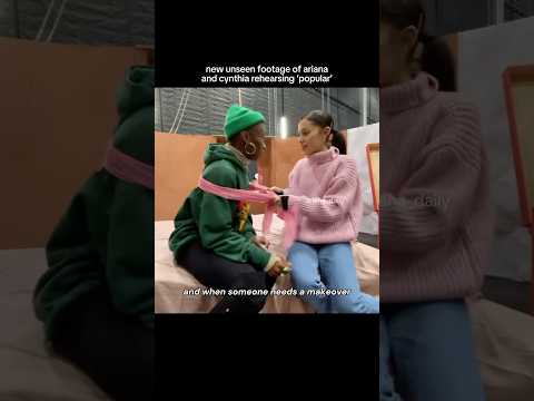 new unseen footage of wicked rehearsal for ‘popular’ #arianagrande #cynthiaerivo #wicked