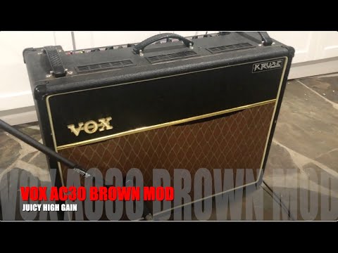 VOX AC30 High Gain Brown Mod Video Clip by Jens Kruse (Kruse Kontrol Amplification)