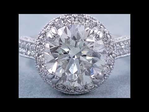 4.20 ctw Round Cut G SI1 Diamond Engagement Ring - BigDiamondsUSA