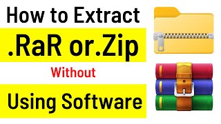 How to Open RAR and ZIP Files without using any Software | Easy & Quick Way
