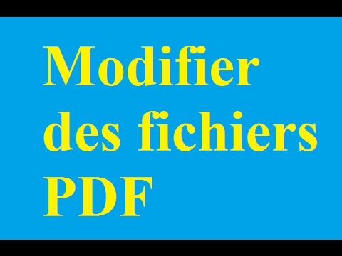 comment modifier sur un fichier pdf