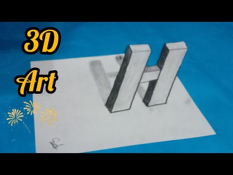 How to Draw a 3D Letter H Step by Step