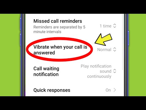 Vibrate When Your Call is answered Setting | Redmi Note 11