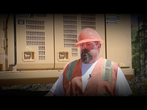 JR Hendershott Peterson Cat and John Greenup of Greenup Enterprises in Estacada, Oregon, highlight the functionality of the FM538-07LL Under/Under configuration with an extended stick option for 38’ reach.