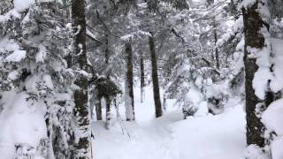 preview picture of video 'Beaucoup de neige au parc du Mont Mégantic ;)'