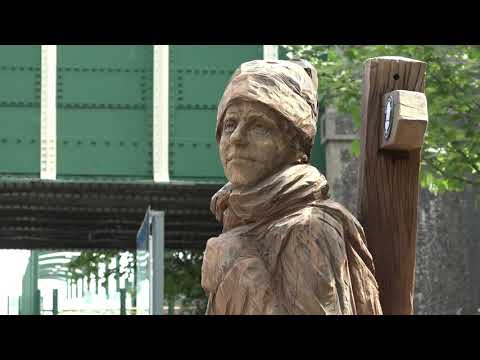 Friends of Prestatyn Railway Station installation of sculpture