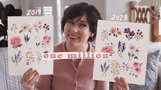 1MILLION SUBS (Crazy!🤯) + Re-Painting My Most Popular Art Video