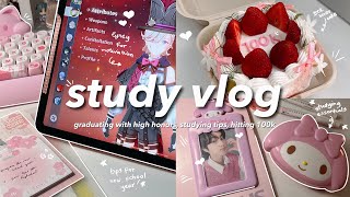 4am study vlog 💌📓 graduating with high honors, reaching 100k, studying for finals, playing genshin