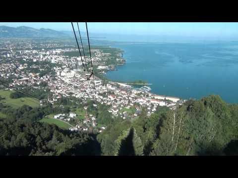Bregenz  Mit der Seilbahn  vom Pfänder  zurück  in die Talstation