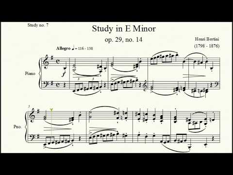 Study no. 7: Study in E Minor (op. 29, no. 14) - Henri Bertini - Piano Studies/Etudes 6