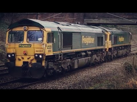 Freightliner 66563 & 66510 Passing Croft | 035B Millerhill S.S. to Leeds Balm Rd | 29/03/21
