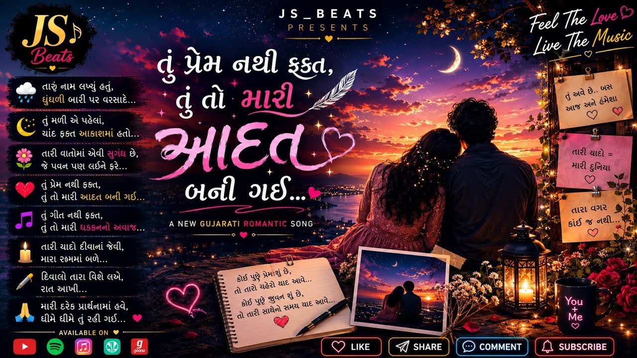✨ તું પ્રેમ નથી ફક્ત… 🥀💖 તું તો મારી આદત બની ગઈ… | New Gujarati Romantic Song 2026 