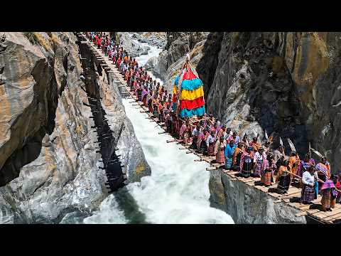 Mystic Hanging Temple Ritual 2026 China 🇨🇳 | 50 Ancient Relics, Frozen Plank Road