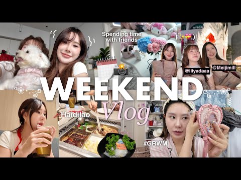 Weekend VLOG ☁️| ไปไหว้พระ ทำคอนเท้น📹 กินข้าวกับเพื่อนๆ ใช้เวลากับลูก & ไปดูบ้าน🏡