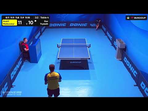 11:10 Andrii Matkovskyi -  Ihor Trydukh 12.08.2023 TT Euro.Cup Ukraine Professional. TABLE 4