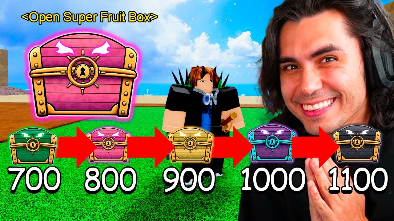 EVERY 100 LEVELS I OPEN A SUPER FRUIT BOX IN BLOX FRUITS