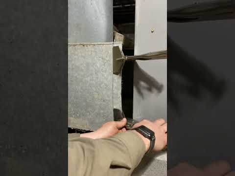 Upgrading the filter rack on a furnace. #HandsomeOrHandy #Hvac.