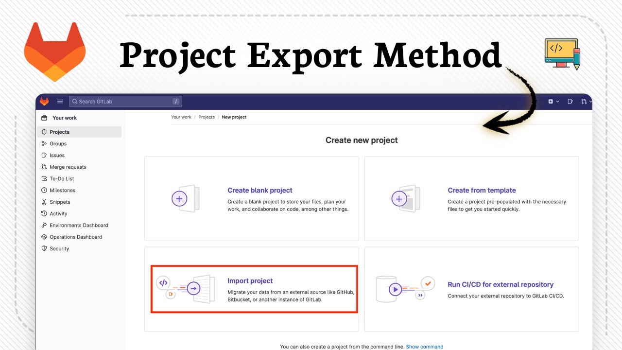 How to export project in GitLab (Project Move)