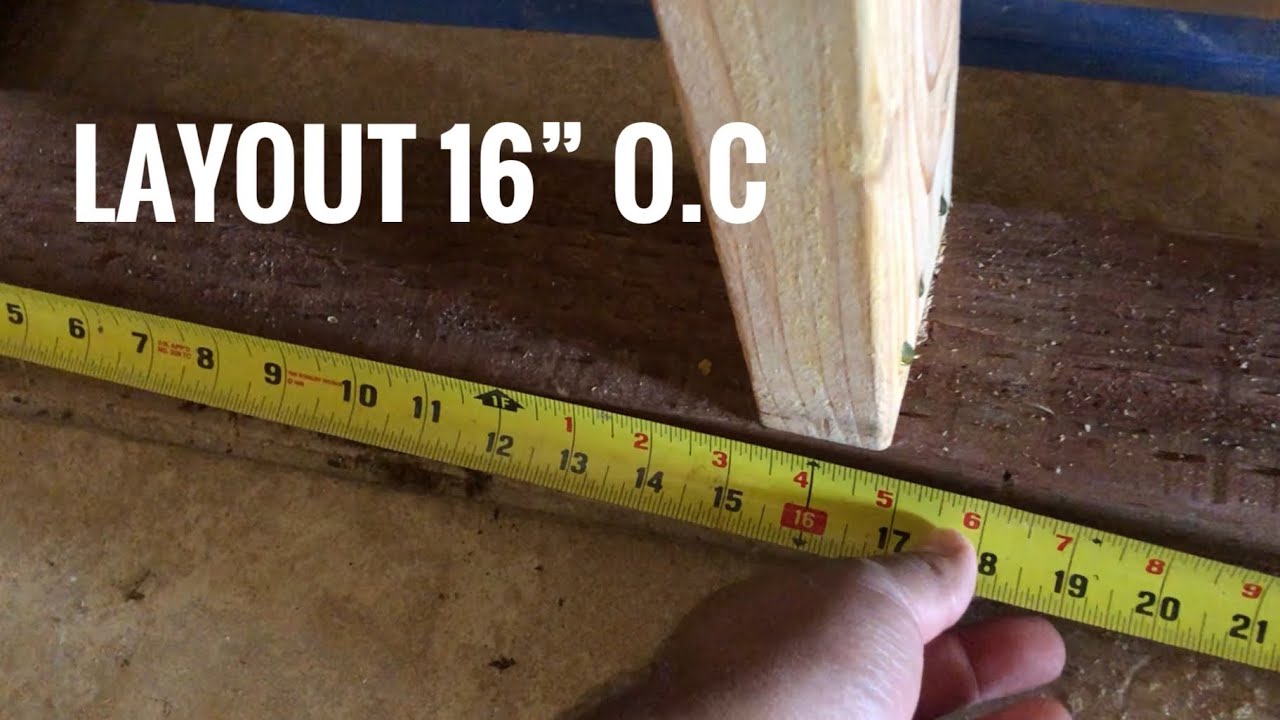 Layout de una pared a cada 16”| por que la primer marca es 15-1/4”