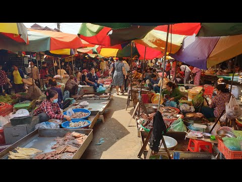 Real Life And People Activities At Psar Kraom - Chhbar Ampov Market In Phnom Penh