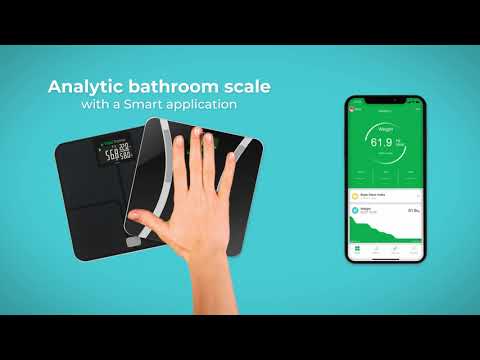 Svarstyklės ETA | Vital Body Asmeninė skalė | ETA678090000 | Kūno analizatorius | Didžiausias svoris (keliamoji galia) 180 kg | Tikslumas 100 g | Kūno masės indekso (KMI) matavimas | Juodas video