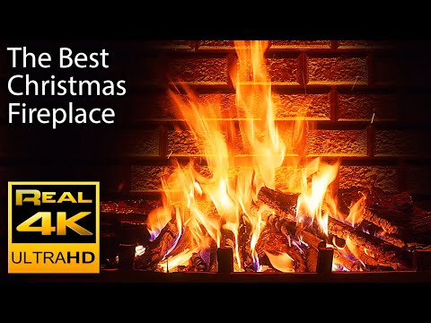 Entspannender Kamin und die schönste Weihnachtsmusik. 🔥 Virtueller Kamin. 4K UHD