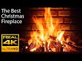 4K Relaxing Fireplace & The Best Instrumental Christmas Music & Crackling Fire Sounds 🔥 UHD 2 Hours