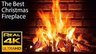 4K Relaxing Fireplace &amp; The Best Instrumental Christmas Music &amp; Crackling Fire Sounds 🔥 UHD 2 Hours
