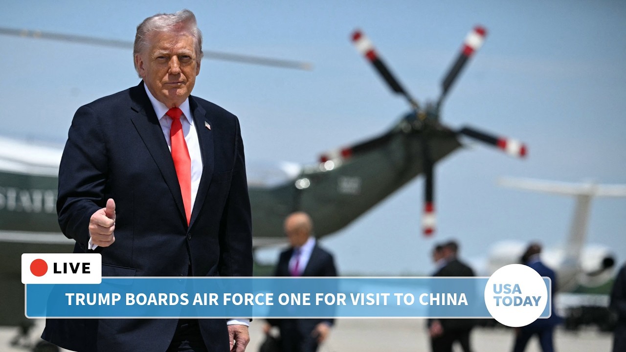 Live: Donald Trump boards Air Force One for China visit to meet with President Xi Jinping