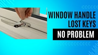 How to unlock an espag window handle to open a window if the handle is broken or have lost keys